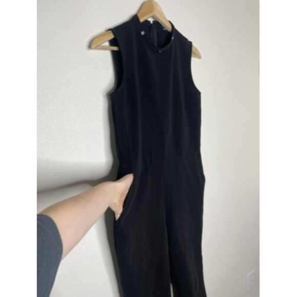 Lauren Ralph Lauren Black Jump Suit With Pockets Womens Sz 6 - Picture 3 of 9